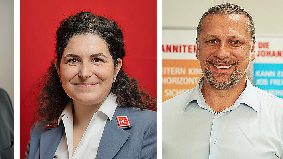 Sebastian Gerosch vom BRK, Sarah Nerb vom Malteser Hilfsdienst und Frank Zirngibl von der Johanniter Unfall-Hilfe (v.li.) Sebastian Gerosch vom BRK, Sarah Nerb vom Malteser Hilfsdienst und Frank Zirngibl von der Johanniter Unfall-Hilfe (v.li.)