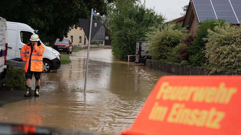 Erneut gab es am Freitag &Uuml;berflutungen in Oberndorf.