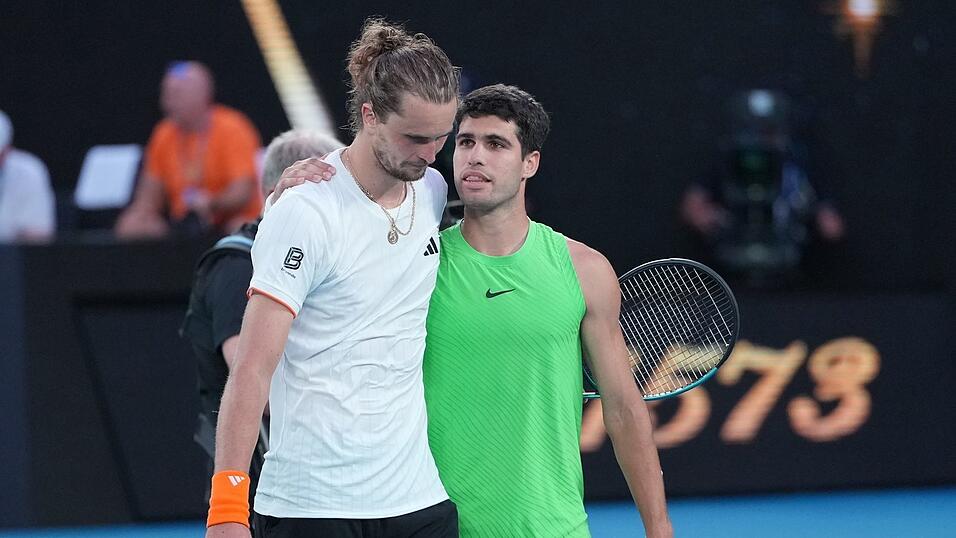 Alexander Zverev und Carlos Alcaraz nach dem Match.
