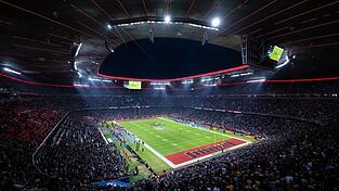 Mega-Ereignis in München: Blick in die Alllianzarena beim NFL-Spiel 2022.