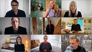 Jan-Josef Liefers (links oben) ist nur einer von vielen Schauspielern, die sich an der Aktion beteiligt haben - und heftige Kritik einstecken mussten. Jan-Josef Liefers (links oben) ist nur einer von vielen Schauspielern, die sich an der Aktion beteiligt haben - und heftige Kritik einstecken mussten.