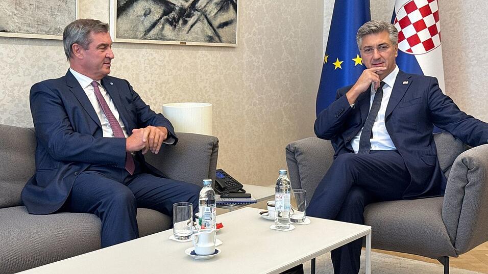 Markus S&ouml;der trifft in Zagreb den kroatischen Premierminister Andrej Plenković.