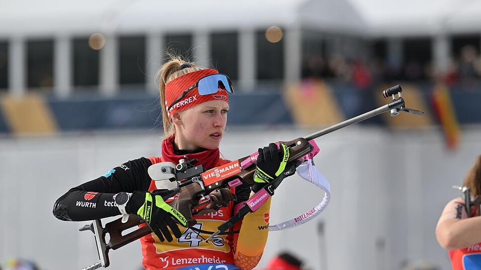 Die erst 19-jährige Julia Tannheimer zeigt in ihrer ersten WM-Staffel eine starke Leistung.