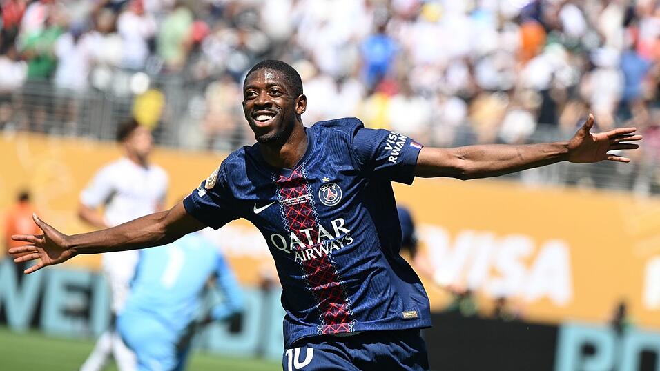 Der ehemalige Dortmunder Ousmane Dembélé bejubelt sein Tor zum 2:0.