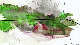 Das Gehirn will ein Krokodil sehen - Gerhard Richter '15.4.2020, recto'