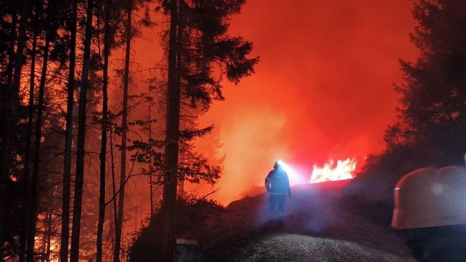 In &Ouml;sterreich steht eine Fl&auml;che von 110 Hektar in Flammen.