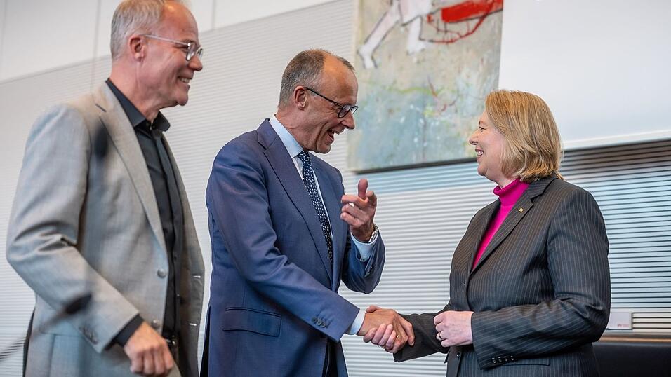 Vor allem für SPD-Chefin Bas hat Merz nette Worte parat. Vor allem für SPD-Chefin Bas hat Merz nette Worte parat.