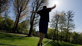 Slacklining in Landshut.