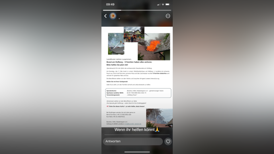 Der Spendenaufruf ging durch die Stadt.