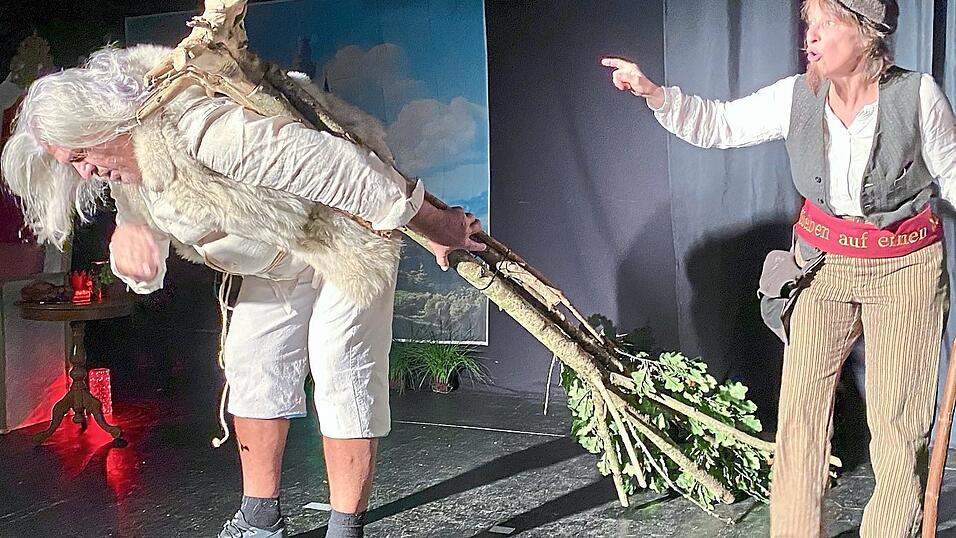 Das Schneiderlein mit Riesen, die einen Baum tragen. Das Schneiderlein mit Riesen, die einen Baum tragen.