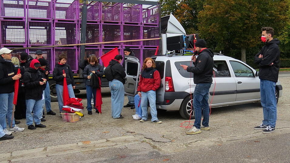 Die Demo in Geiselh&ouml;ring verlief ruhig.