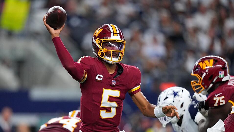 Jayden Daniels verletzte sich bei der Niederlage gegen die Dallas Cowboys. Jayden Daniels verletzte sich bei der Niederlage gegen die Dallas Cowboys.