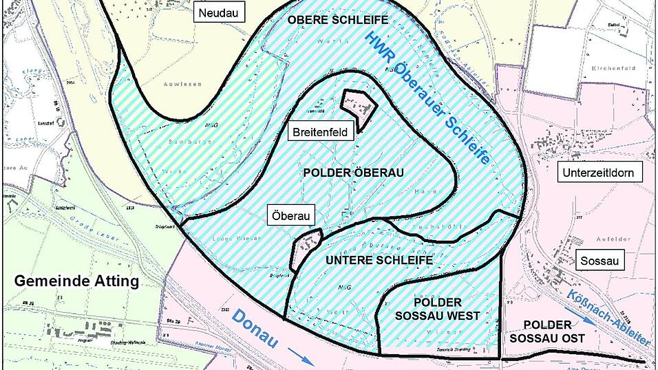 Vom Flutpolder betroffen ist eine Fläche von rund 500 Hektar, der größte Teil davon gehört zur Stadt Straubing. Vom Flutpolder betroffen ist eine Fläche von rund 500 Hektar, der größte Teil davon gehört zur Stadt Straubing.