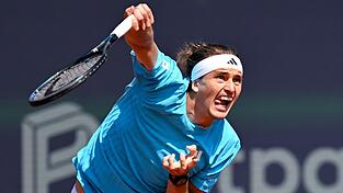 Alexander Zverev in Aktion bei den BMW Open von M&uuml;nchen.