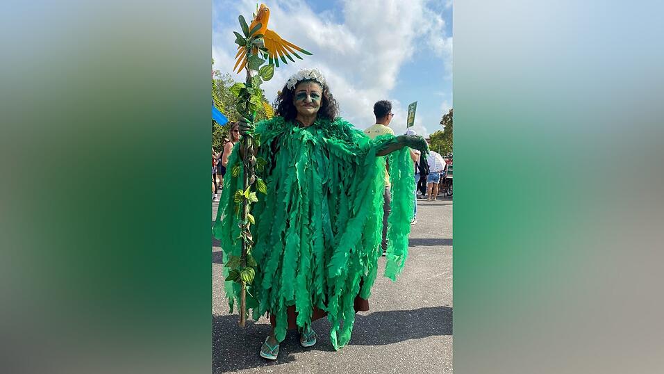 Aufwendig verkleidet zogen viele Klimaschützer durchs Zentrum der Millionenstadt Belém. Aufwendig verkleidet zogen viele Klimaschützer durchs Zentrum der Millionenstadt Belém.