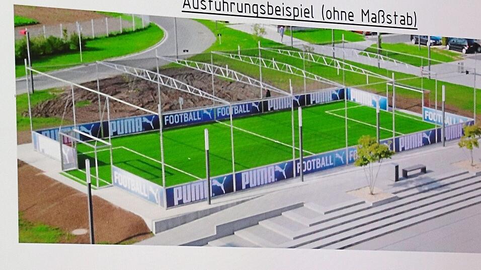 Der SV baut einen Soccer-Court. Der SV baut einen Soccer-Court.