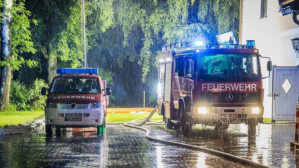 Wassermassen in Rottenburg Wassermassen in Rottenburg