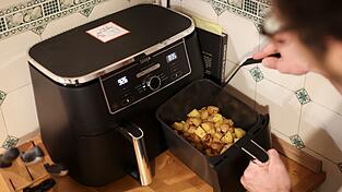 Ist der Korb bef&uuml;llt, kann der Airfryer gestartet werden.