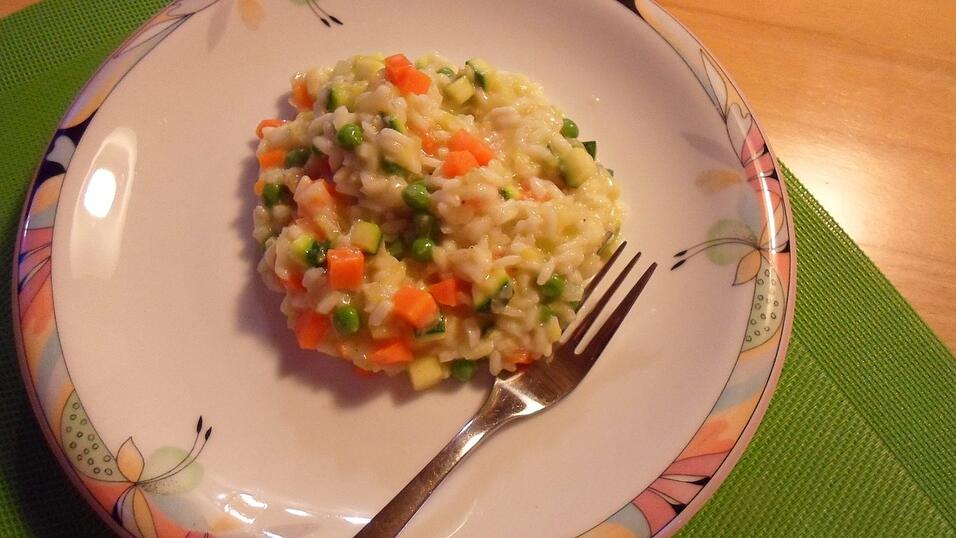 Hauptgericht für Vegetarier: Risotto Primavera.