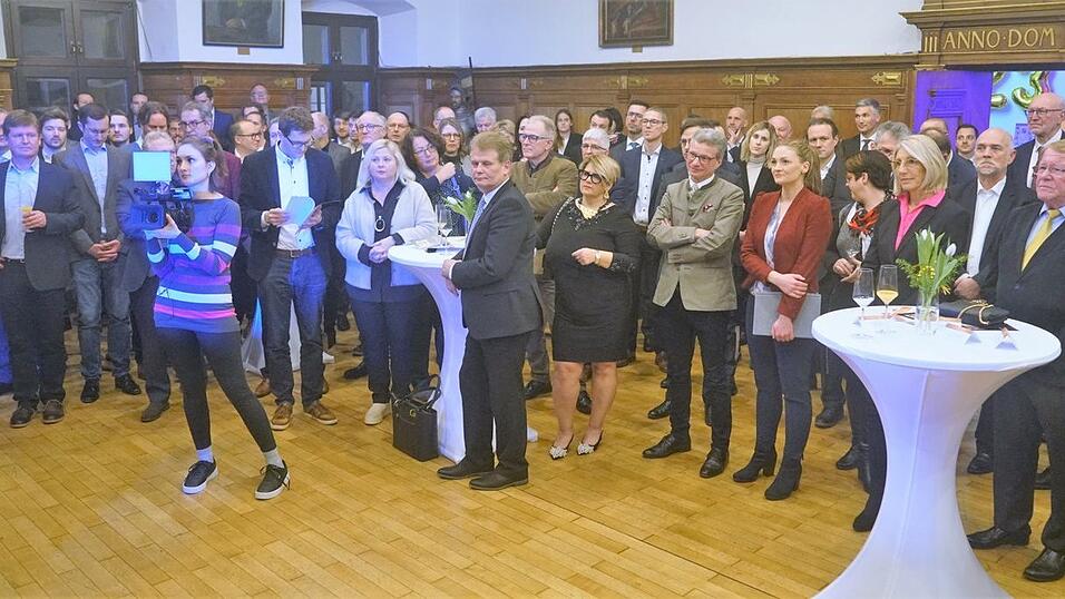 Nach l&auml;ngerer Pause fand der Neujahrsempfang der Stadt wieder in Pr&auml;senz statt.