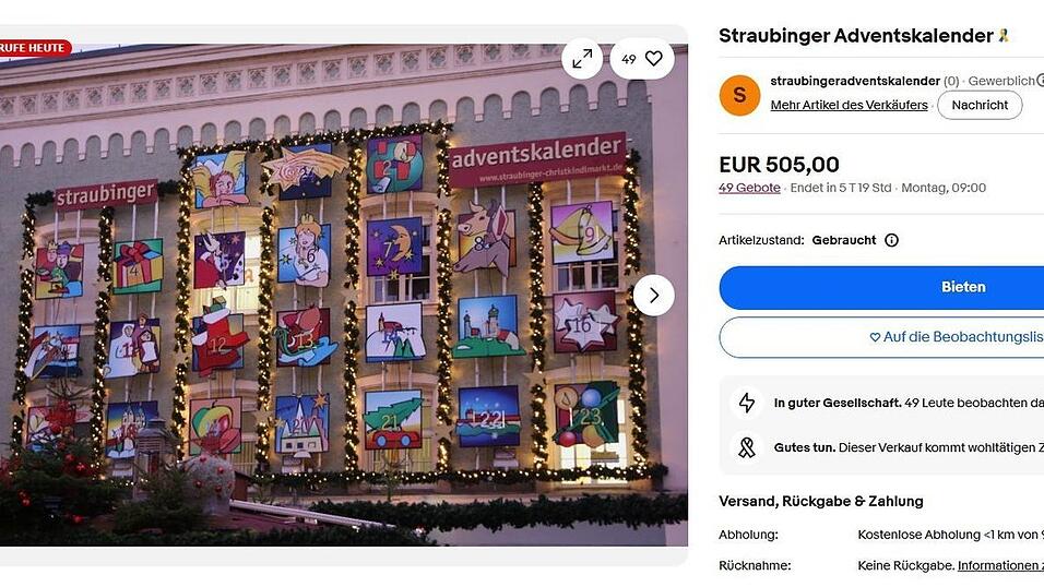 Derzeit steht das Gebot bei 505 Euro. Die Aktion läuft noch bis Montag. (Screenshot) Derzeit steht das Gebot bei 505 Euro. Die Aktion läuft noch bis Montag. (Screenshot)