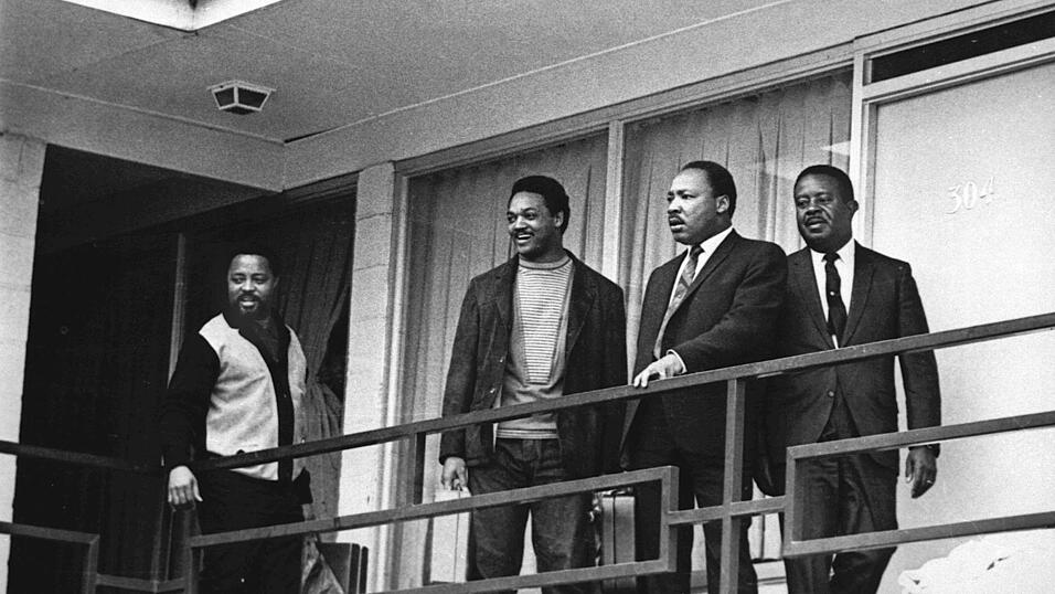 Jesse Jackson 1968 mit Martin Luther King. (Archivbild)
