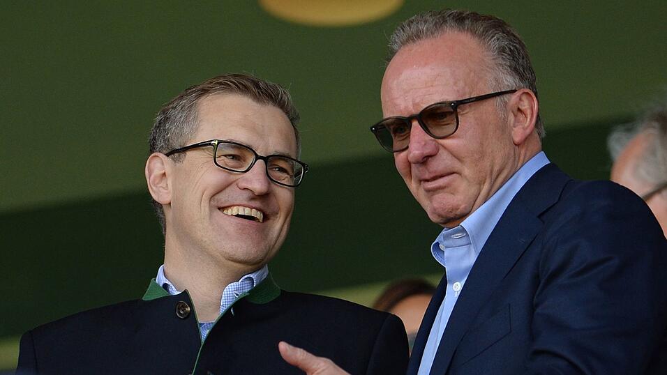 Ein Bild aus gemeinsamen Vorstandszeiten: Jan-Christian Dreesen (l) und Karl-Heinz Rummenigge. (Archivbild)