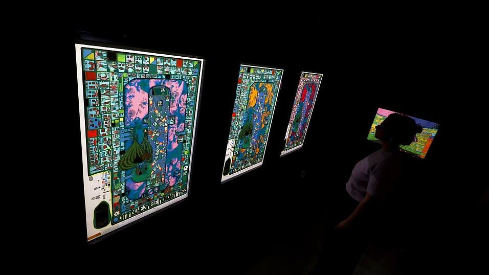 F&uuml;r die Olympischen Spiele 1972 erstellte Hundertwasser Siebdrucke.