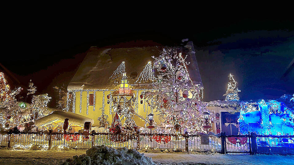 Eine Schau: das Weihnachtshaus der Familie Wallner im vergangenen Jahr