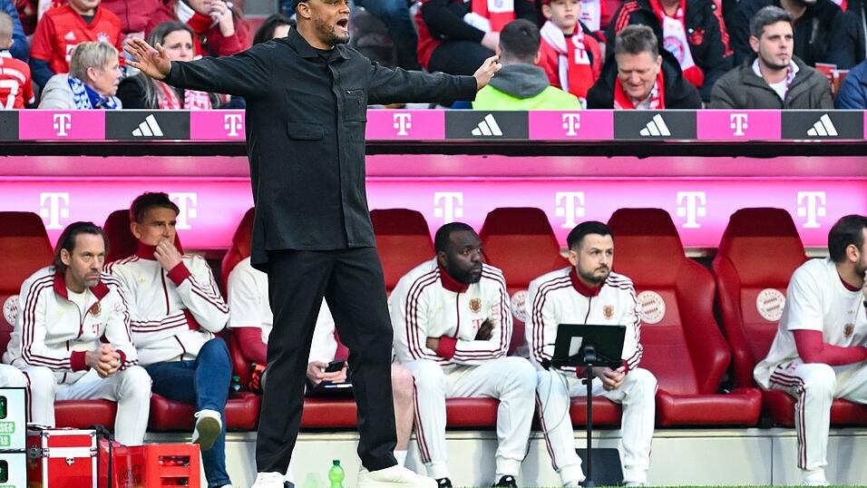 Missglückte XXL-Rotation: Bayern-Trainer Vincent Kompany in Aktion gegen Bochum.