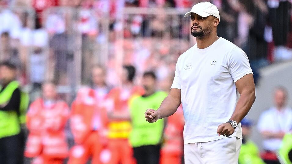 Immer Paris mit im Kopf: Bayern-Trainer Vincent Kompany in Aktion gegen Heidenheim.