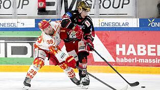 Genau so, bitte: Geht's nach den EVL-Fans, versauen die Dreihelmenstädter den Kassel Huskies und den Starbulls Rosenheim das vierte Adventswochenende und bringt die direkten Konkurrenten - wie hier Landshuts Tor Immo (rechts) den Kaufbeurer Jere Laaksonen - hinter sich. Genau so, bitte: Geht's nach den EVL-Fans, versauen die Dreihelmenstädter den Kassel Huskies und den Starbulls Rosenheim das vierte Adventswochenende und bringt die direkten Konkurrenten - wie hier Landshuts Tor Immo (rechts) den Kaufbeurer Jere Laaksonen - hinter sich.