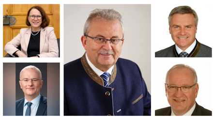 Sie alle haben eines gemeinsam - sie treten bei der Kommunalwahl nicht mehr an: Gertrud Maltz-Schwarzfischer (oben links), Alexander Putz (unten links), Josef Laumer (Mitte), Peter Dreier (oben rechts) und Franz L&ouml;ffler (unten rechts).