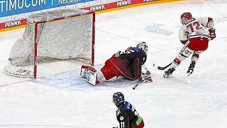 Der Anfang vom Düsseldorfer (Saison-)Ende: Trevor Gooch (rechts) brachte den EVL bereits nach 136 Sekunden mit 1:0 in Front und sattelte später auch noch das 3:0 drauf. Kein Wunder, dass sie sich im rot-weißen Lager über die Vertragsverlängerung des US-Amerikaners bis Sommer 2028 freuen. Der Anfang vom Düsseldorfer (Saison-)Ende: Trevor Gooch (rechts) brachte den EVL bereits nach 136 Sekunden mit 1:0 in Front und sattelte später auch noch das 3:0 drauf. Kein Wunder, dass sie sich im rot-weißen Lager über die Vertragsverlängerung des US-Amerikaners bis Sommer 2028 freuen.