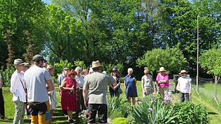 Bei bestem Wetter erhielten die Teilnehmer praxisnahe Einblicke in den klimaangepassten Gartenbau.