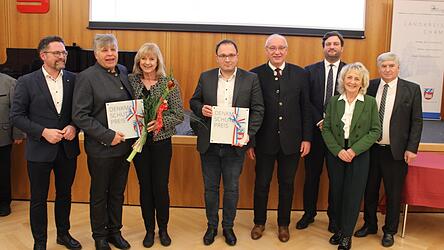 Die Tr&auml;ger des Denkmalschutzpreises.