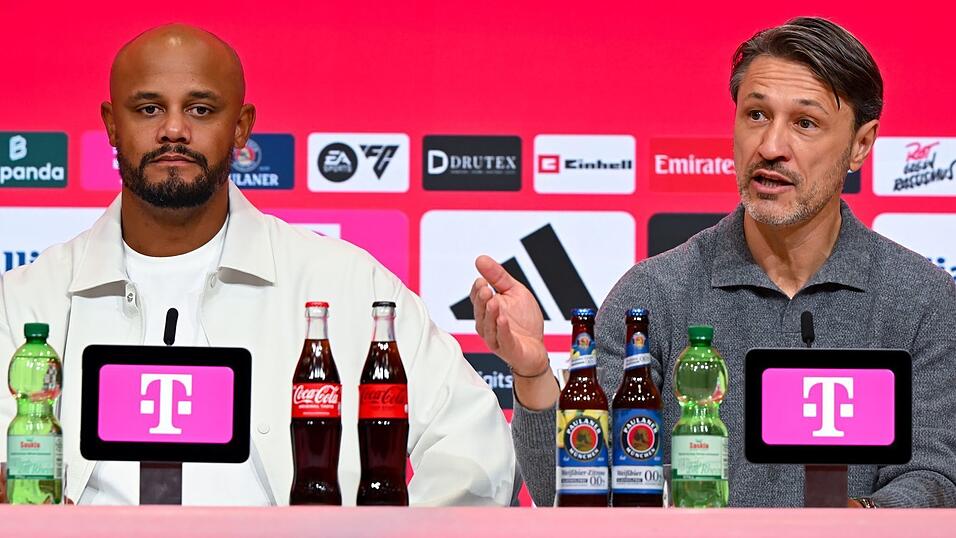 Bayern-Coach Vincent Kompany (l) war zufrieden, BVB-Coach Niko Kovac nicht. Bayern-Coach Vincent Kompany (l) war zufrieden, BVB-Coach Niko Kovac nicht.