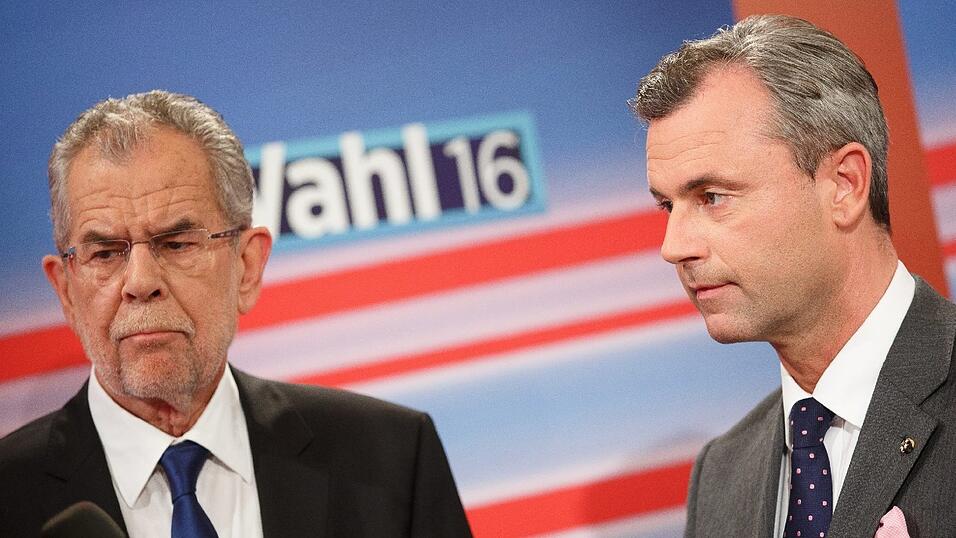 Norbert Hofer (rechts) und Alexander Van der Bellen (links) haben wieder beide Chancen auf den Sieg.