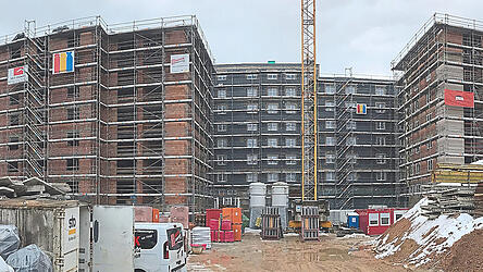 So sieht das ehemalige Wohnheim des Instituts für Hörgeschädigte aktuell aus: eine riesengroße Baustelle. Fotos: So sieht das ehemalige Wohnheim des Instituts für Hörgeschädigte aktuell aus: eine riesengroße Baustelle. Fotos: