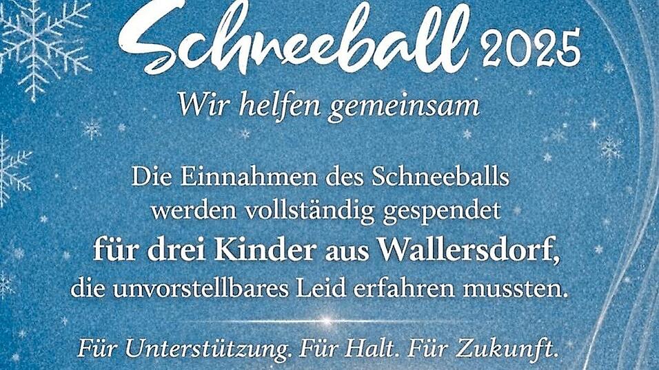 &bdquo;Nix werd zu oft do!&ldquo;, lautet der Slogan des Wallersdorfer Vereins Kinderlicht. Nun wird ihr Schneeball am Samstag zum Benefizball, die Spendenaktion l&auml;uft.