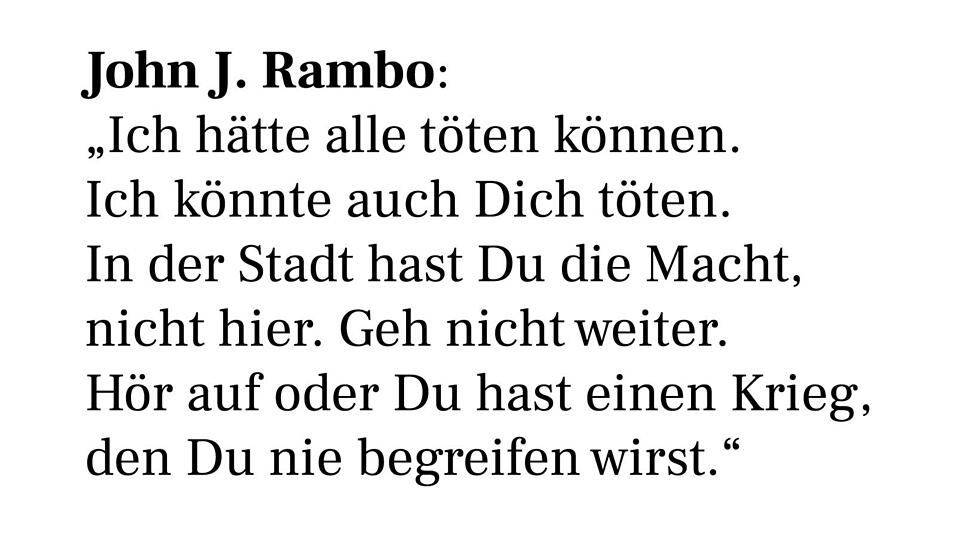 Quelle: Rambo Quelle: Rambo