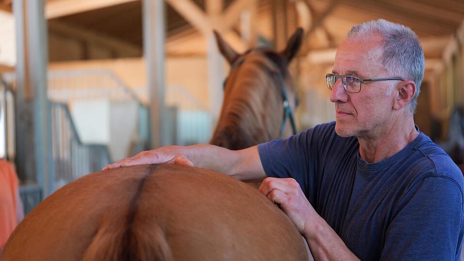 Markus Aschenbrenner ist als Fahrpraktiker unterwegs. Nicht die Tiere kommen zu ihm in die Praxis, sondern er fährt zu den Pferden auf den Hof - mit Zielen in Frankfurt oder auch in Österreich. Markus Aschenbrenner ist als Fahrpraktiker unterwegs. Nicht die Tiere kommen zu ihm in die Praxis, sondern er fährt zu den Pferden auf den Hof - mit Zielen in Frankfurt oder auch in Österreich.