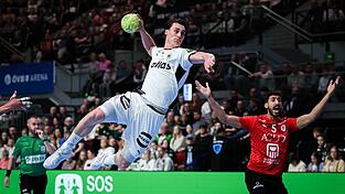 Miro Schluroff gab im M&auml;rz 2025 sein Deb&uuml;t im DHB-Team.