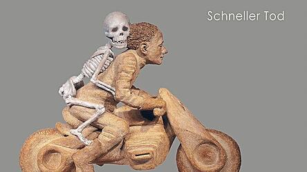 Diese Skulptur trägt den Titel „Schneller Tod“.