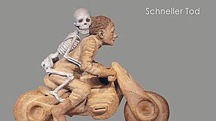 Diese Skulptur trägt den Titel „Schneller Tod“. Diese Skulptur trägt den Titel „Schneller Tod“.