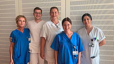 Rosa Rübel (von links), Tim Schmeller, Daniela Wegner, Christin Spanner und Gizem Asik. Rosa Rübel (von links), Tim Schmeller, Daniela Wegner, Christin Spanner und Gizem Asik.