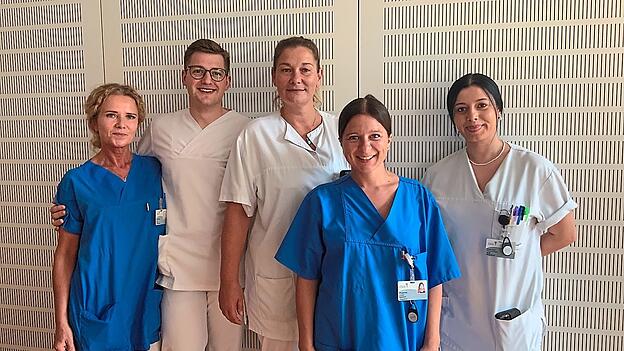 Rosa R&uuml;bel (von links), Tim Schmeller, Daniela Wegner, Christin Spanner und Gizem Asik.