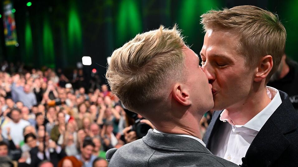 Ein Kuss f&uuml;r &laquo;die Liebe meines Lebens&raquo;.