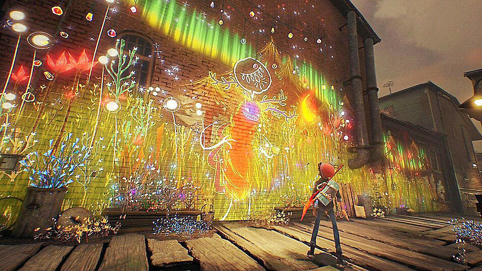 Geister unterstützen Ash bei seinen kreativen Abenteuern.Screenshot: Sony Interactive Geister unterstützen Ash bei seinen kreativen Abenteuern.Screenshot: Sony Interactive