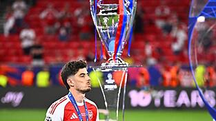 Kai Havertz muss weiter auf den ersten Champions-League-Titel mit Arsenal warten.